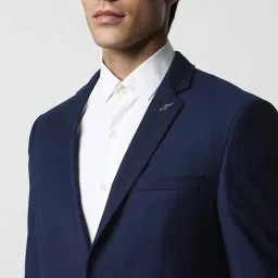 Van Heusen Navy Slim Fit Texture Two Piece Suit image 5