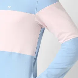 Peter England Blue Slim Fit Colour Block Sweatshirt image 5