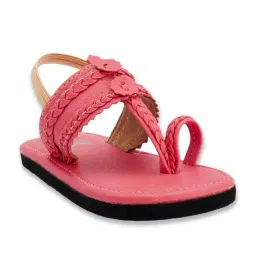 Madras Trunk Kids Pink Toe Ring Sandals-picture-34