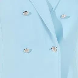 Styli Blue Plain Blazer image 5