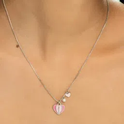 Shaya For the Love of New Experiments Heart 92.5 Sterling Silver Necklace for Women-image-72