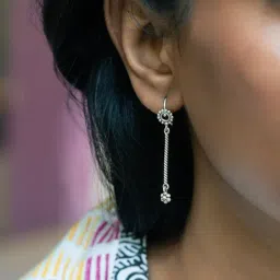 Shaya 925 Silver Oxidized Allurement Dangler Earrings-image-56