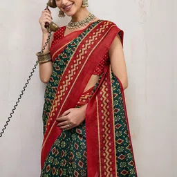 VASTRA-THE FACTORY STORE Ethnic Motifs Printed Pure Cotton Saree image 4