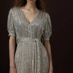 Vero Moda Silver Embellished Short sleeve Jumpsuit image 5