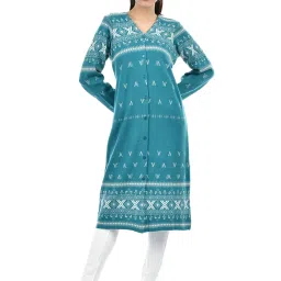 American Eye Blue Aztec Print Sweaters image 5