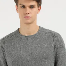 Tommy Hilfiger Grey Cotton Relaxed Fit Texture Pullover image 5
