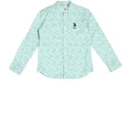 U.S. Polo Assn. Boys Green Cotton Printed Shirt image 5