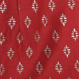 The Magic Wand Kids Mustard & Maroon Embroidered Kurta Set image 5