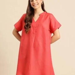 Qurvii Pink Casual Dress-picture-24