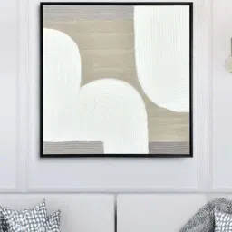 @home Beige Canvas Abstract Arches Wall Painting-image-46