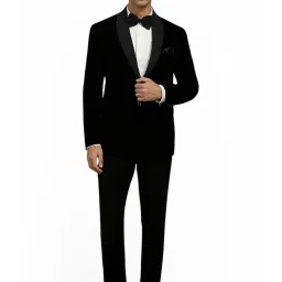 Louis Philippe Black Slim Fit Embellished Two Piece Suit image 5