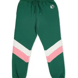 Pepe Jeans Kids Green Cotton Color Block Joggers-picture-24