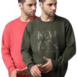 Vimal Jonney Green & Pink Regular Fit Printed Sweatshirts - Pack of 2-picture-40