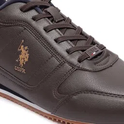 U.S. Polo Assn. Men's Brown Sneakers image 5