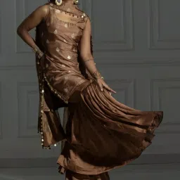 Monk and Mei Chocolate Brown Cleopatra Merneith Kurta Set image 5