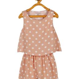 Plum Tree Kids Beige & White Printed Jumpsuit-picture-24
