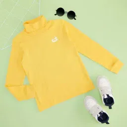 Pantaloons Junior Boys Blazing Yellow Cotton Solid Full Sleeves Sweatshirts & Hoodies-picture-32