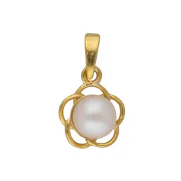 Sri Jagdamba Pearls 92.5 Sterling Silver Flower Pendant for Women image 5