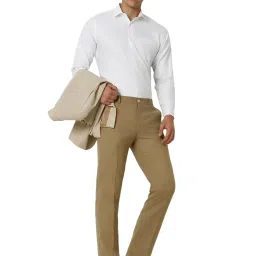 Van Heusen White Cotton Regular Fit Texture Shirt image 5