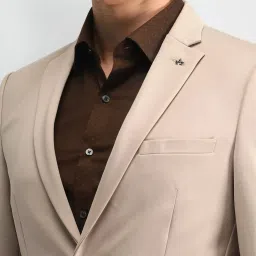 Arrow Beige Regular Fit Two Piece Suit image 5