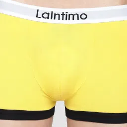 La Intimo White & Yellow Comfort Fit Striped Trunks - Pack Of 2 image 5