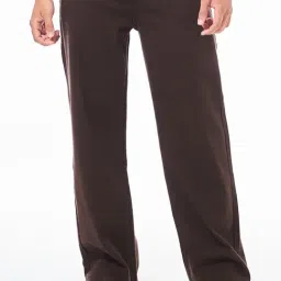 Bewakoof Brown Cotton Straight Fit Jeans-picture-38