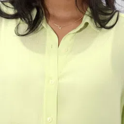 The Souled Store Green Plain Shirts image 5