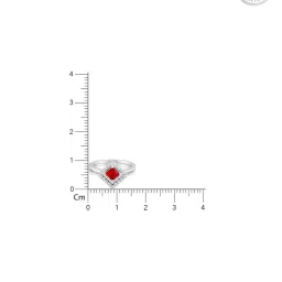 GIVA 92.5 Sterling Silver Princess in Red Rings - Set of 2 image 5