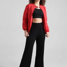 Only Red Relaxed Fit Bomber Jacket image 5