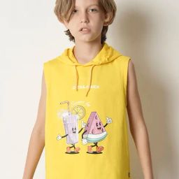Jack & Jones Junior Yellow Printed T-Shirt-picture-1
