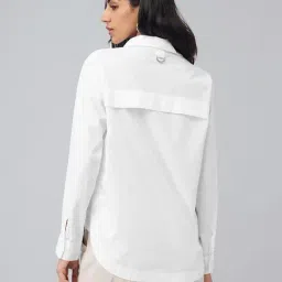 The Souled Store Solids Marshmallow White Women Boyfriend Shirt image 2