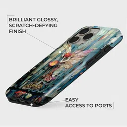 PEEPERLY Unisex iPhone 14 Pro Quirky Fairies Crystal Impact Resistant Back Case image 3