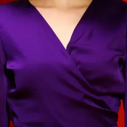 Sera Purple Regular Fit Crop Top image 5