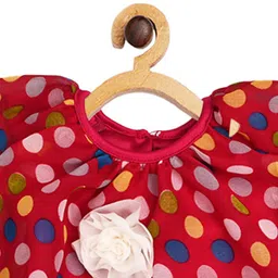 Creative Kids Polka Dot Print Georgette A-Line Dress image 4