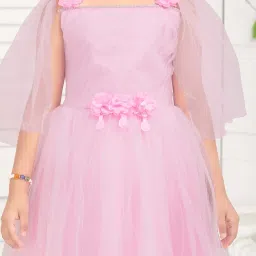 Aarika Kids Pink Applique Gown image 5