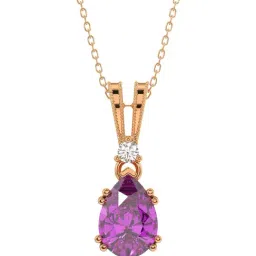Silvermist 925 Sterling Silver Endless Love Purple Stone Chain Pendant for Women & Girls-image-30