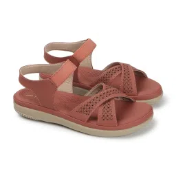 Trase Women's Peach Ankle Strap Wedges image 5
