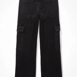 American Eagle Black Plain Jeans image 5