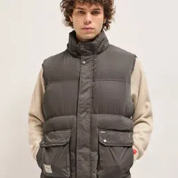 The Bear House Brown Polyester Regular Fit Solid Casual Jacket-picture-34