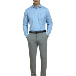 Allen Solly Blue Cotton Slim Fit Checks Shirt image 5