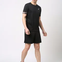 Asics Black Regular Fit Reflective Sports Shorts image 5