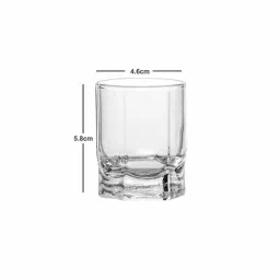 Pasabahce Tango Transparent Glass Short Tumbler (0.065 L) - Set of 6 image 3