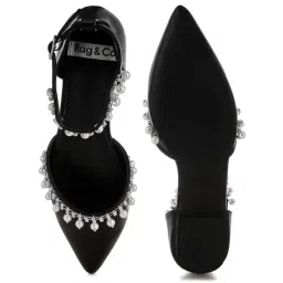 Rag & Co Women's Black Ankle Strap Sandals image 3