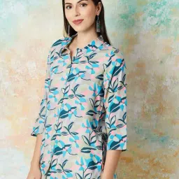 Melange by Lifestyle Green Floral Kurti-picture-11