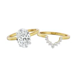 EMORI 14k Yellow Gold Lab Grown Diamond Minimal Ring for Women-image-20