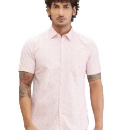 Parx Pink Slim Fit Printed Shirt-picture-16
