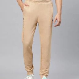 ALCIS Khaki Regular Fit Typography Print Sports Joggers-picture-47