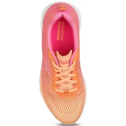 Skechers Women's MAX CUSHIONING ELITE Orange Walking Shoes image 4