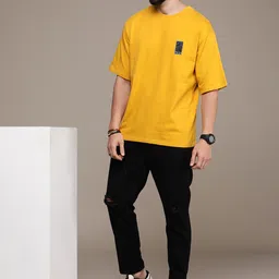 The Roadster Lifestyle Co. Brand Logo Printed Pure Cotton T-shirt image 5