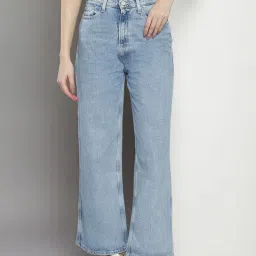 TOMMY HILFIGER Blue Cotton Relaxed Fit High Rise Jeans-picture-39